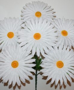 Искусственные цветы-Ромашка белая большая 6-ка R-1449