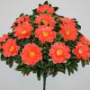 Искусственные цветы-Георгинка с листом 13-ка R-1603