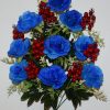 Искусственные цветы-Роза с ягодой 18-ка не прес R-1564