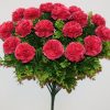 Искусственные цветы-Гвоздика с пластмаской 18-ка R-1609