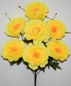 Искусственные цветы-Пион атлас с пластмасками 7-ка не прес R-1683