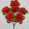 Искусственные цветы-Хризантемка с листом 6-ка R-1498
