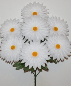 Штучні квіти-Ромашка біла гігант 7 голів R-1857